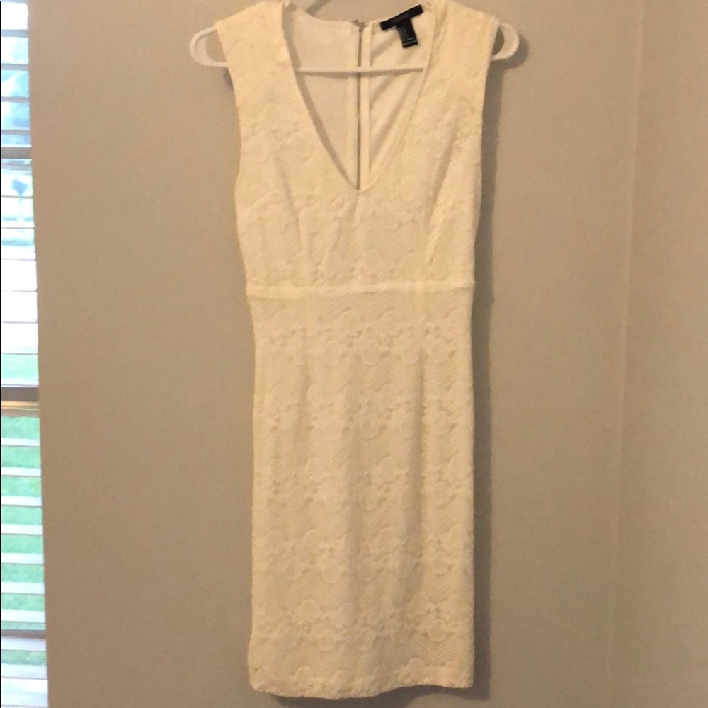 Forever 21 white, lace, fitted dress